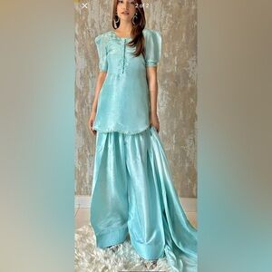 Satin farshi shalwar Pakistani suit